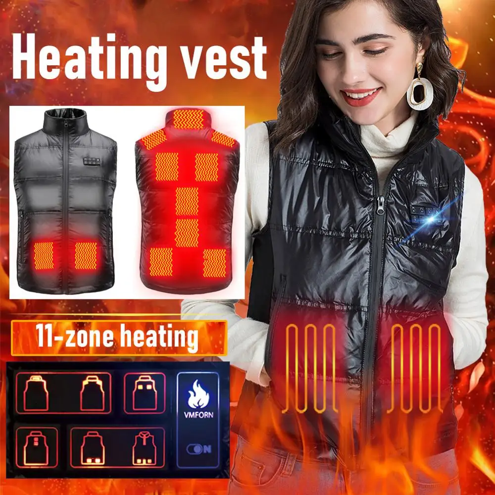 

Winter Electric Heated Vest Outdoor Women USB Heating Vest Thermal Camping Hiking Jacket куртка с подогревом veste chauffante
